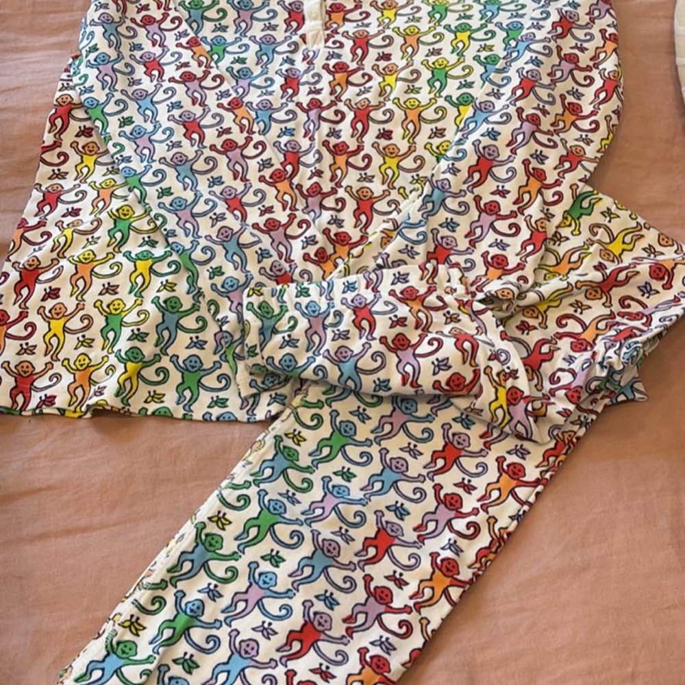 NWOT Roller Rabbit Disco Monkey Pajama Set - Picture 2 of 10